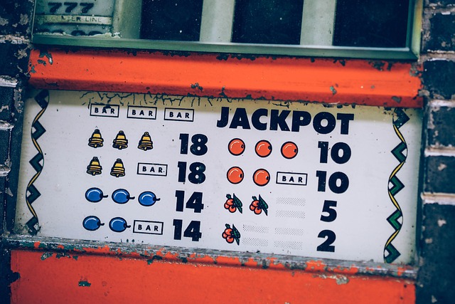 Classic slot machine planning scene with brick red and mustard vintage design tones